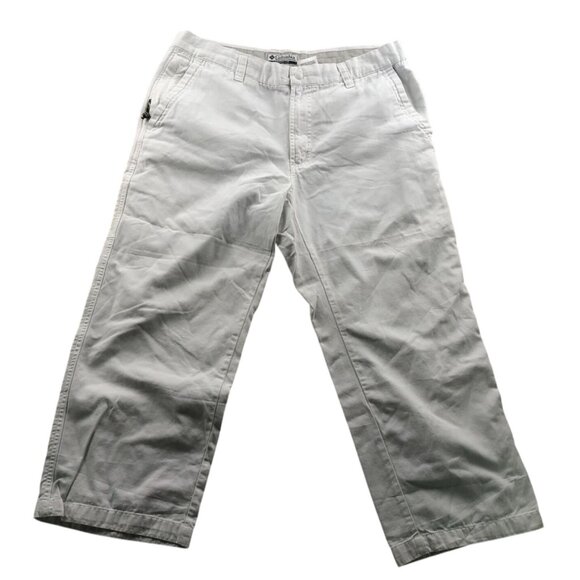 Columbia Womens Capri Pants Size 12 White Casual Outdoors Flat Front Classic - Picture 1 of 16